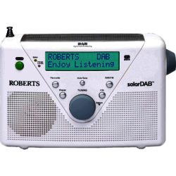 Roberts Solar DAB 2 White - Portable DAB/FM RDS Solar Powered Digital Radio with Built-in Battery/Solar Charger and Line-in Socket